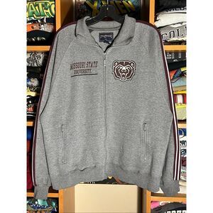 Vintage Jansport Missouri State University Full Zip Striped Sweater